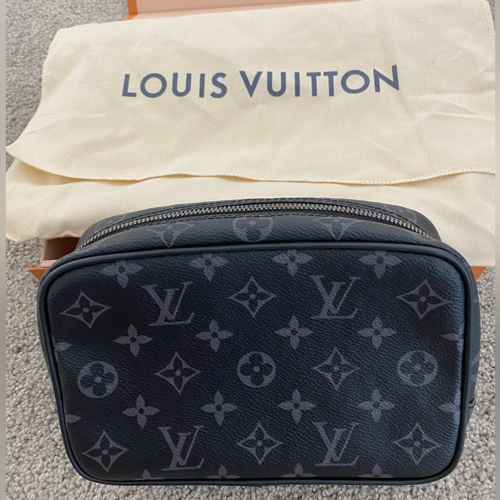 Louis Vuitton Toilet Pouch PM Monogram Eclipse Canvas